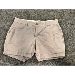 Old Navy Khaki Chino Shorts Womens Size 4 Stretch Casual Beige Summer Mid Rise